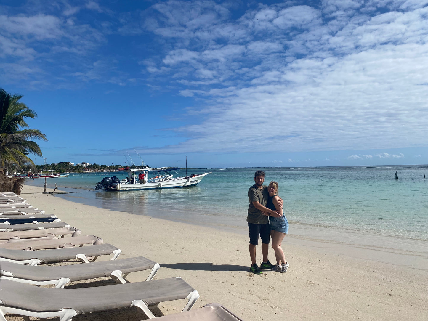 Paysage de plage et ruines de Mahahual