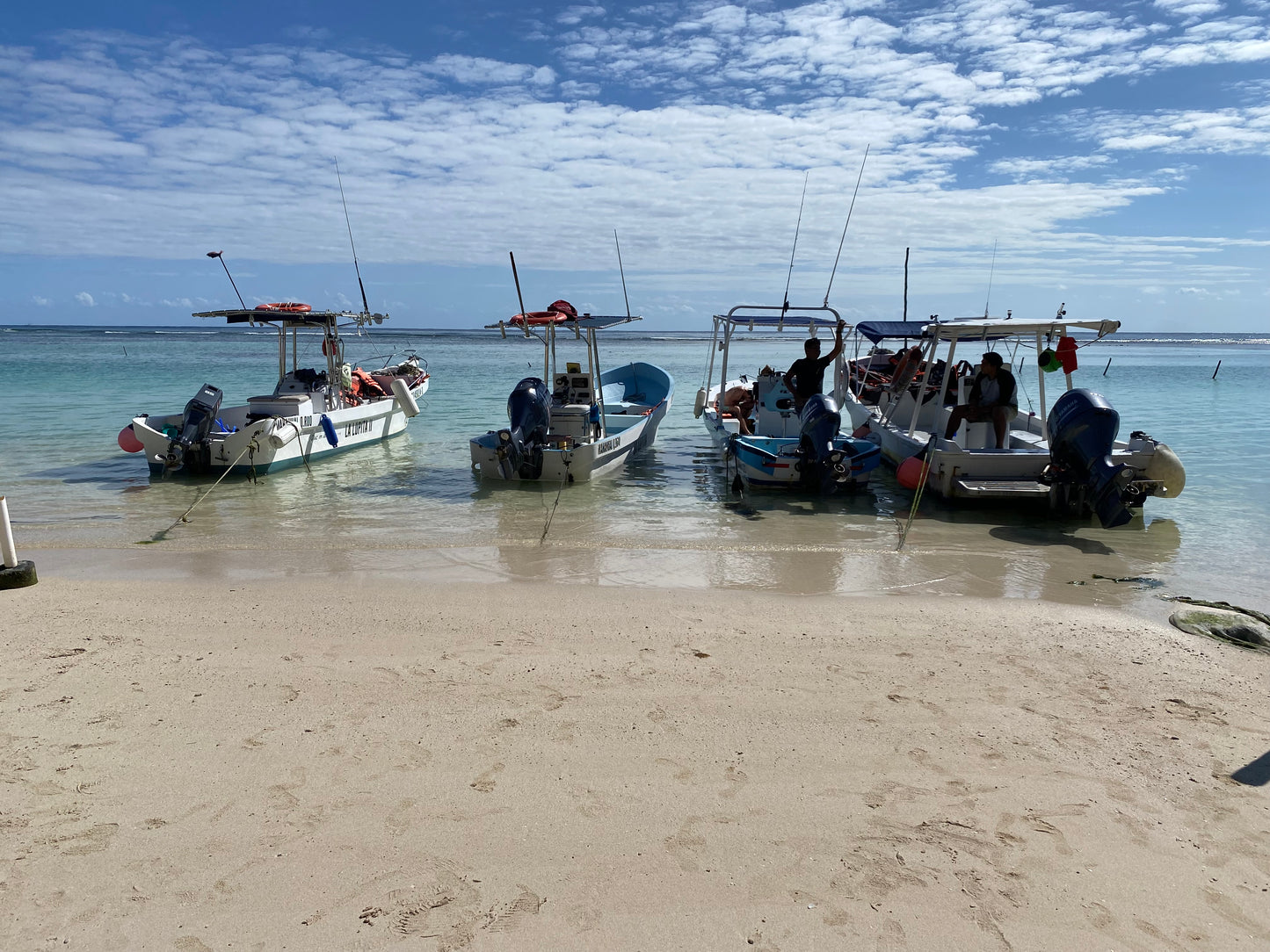 Paysage de plage et ruines de Mahahual